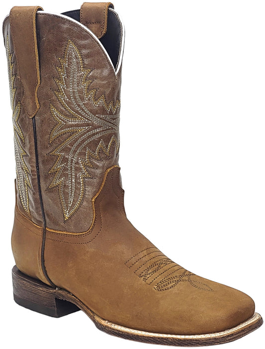 Silverton Austin All Leather Wide Square Toe Boots (Honey)