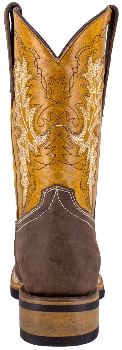 Silverton Carson Genuine Leather Square Toe Boots (Honey)