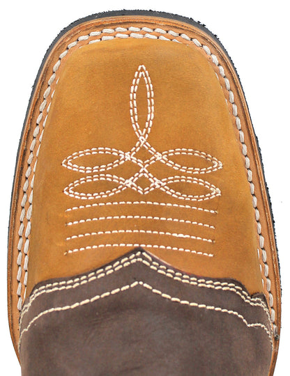 Silverton Carson Genuine Leather Square Toe Boots (Honey)