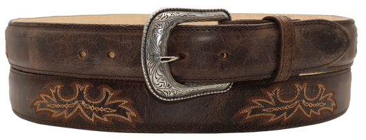 Silverton Charlie All Leather Western Belt (Brown)