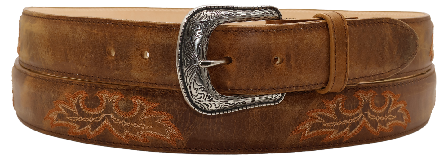 Silverton Charlie All Leather Western Belt (Honey)