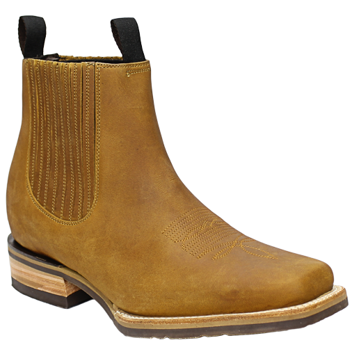 Silverton Crazy All Leather Square Toe Short Boots (Honey)