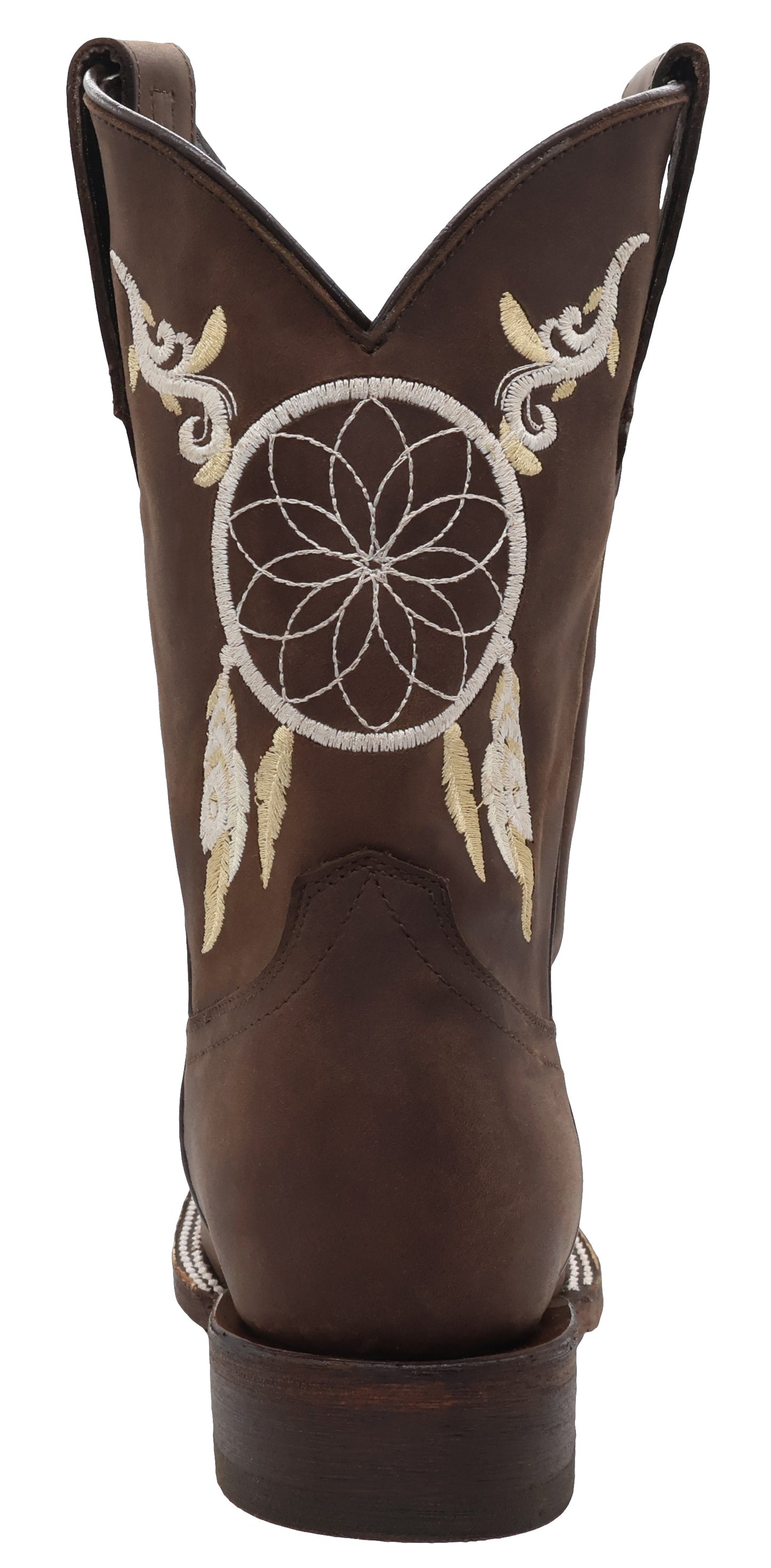 Silverton Dreamcatcher All Leather Wide Square Toe Boots (Brown)