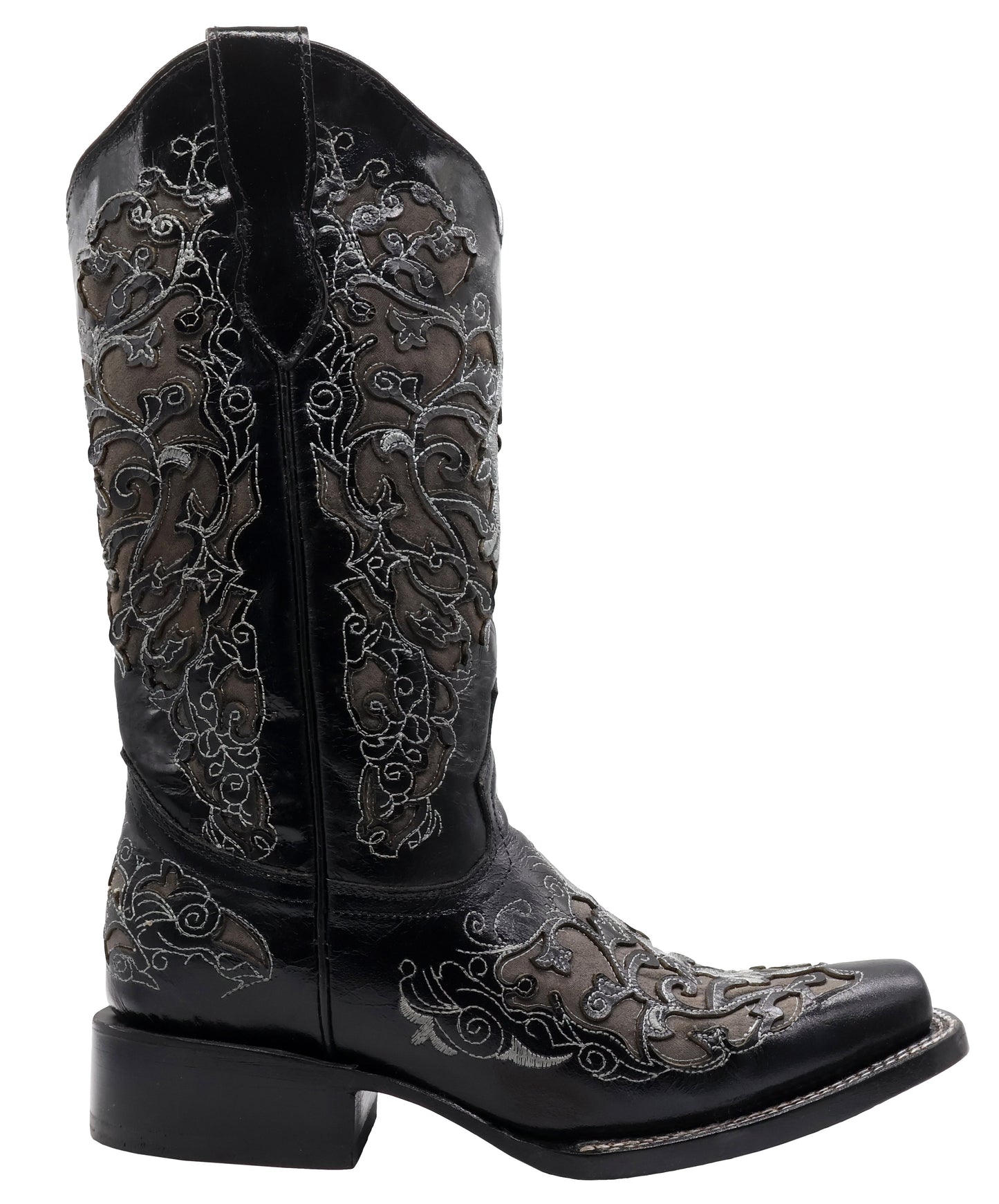 Silverton Grace All Leather Square Toe Boots (Black)