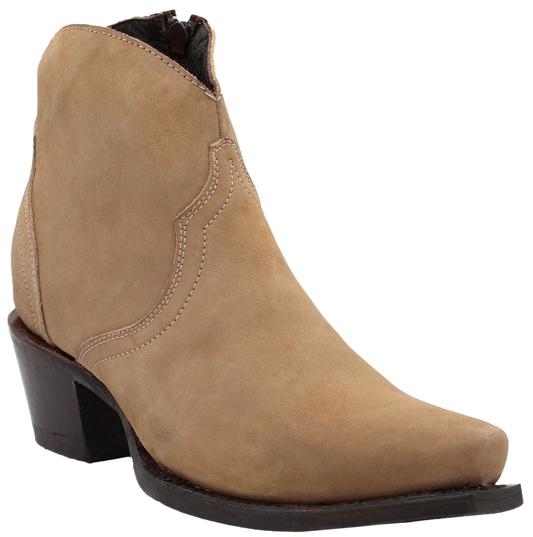 Silverton Lilly All Leather Snip Toe Boots (Beige)