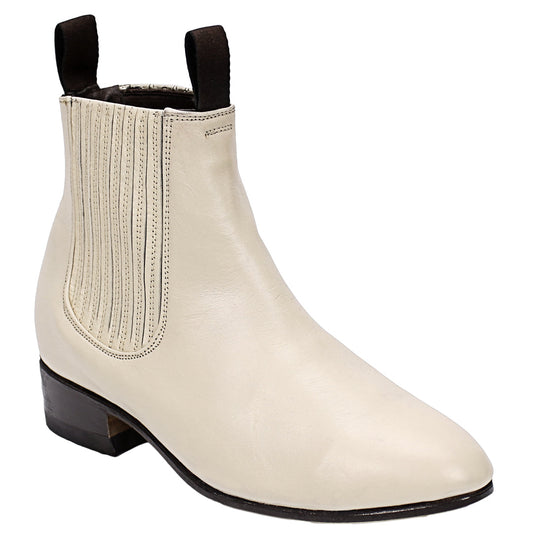 Silverton Napa All Leather Round Toe Short Boots (Bone)