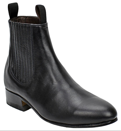 Silverton Napa All Leather Round Toe Short Boots (Black)