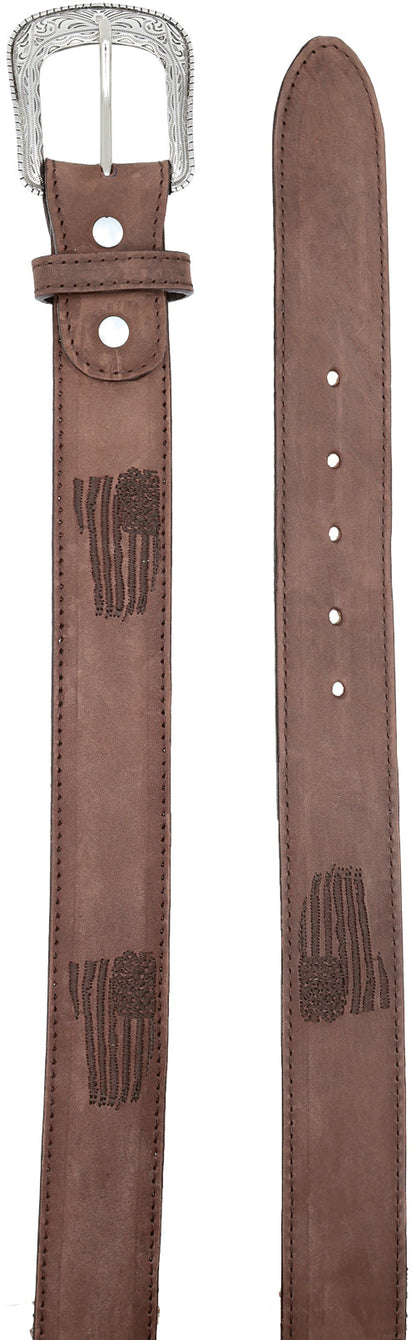Silverton Patriot All Leather Western Belt (Brown)