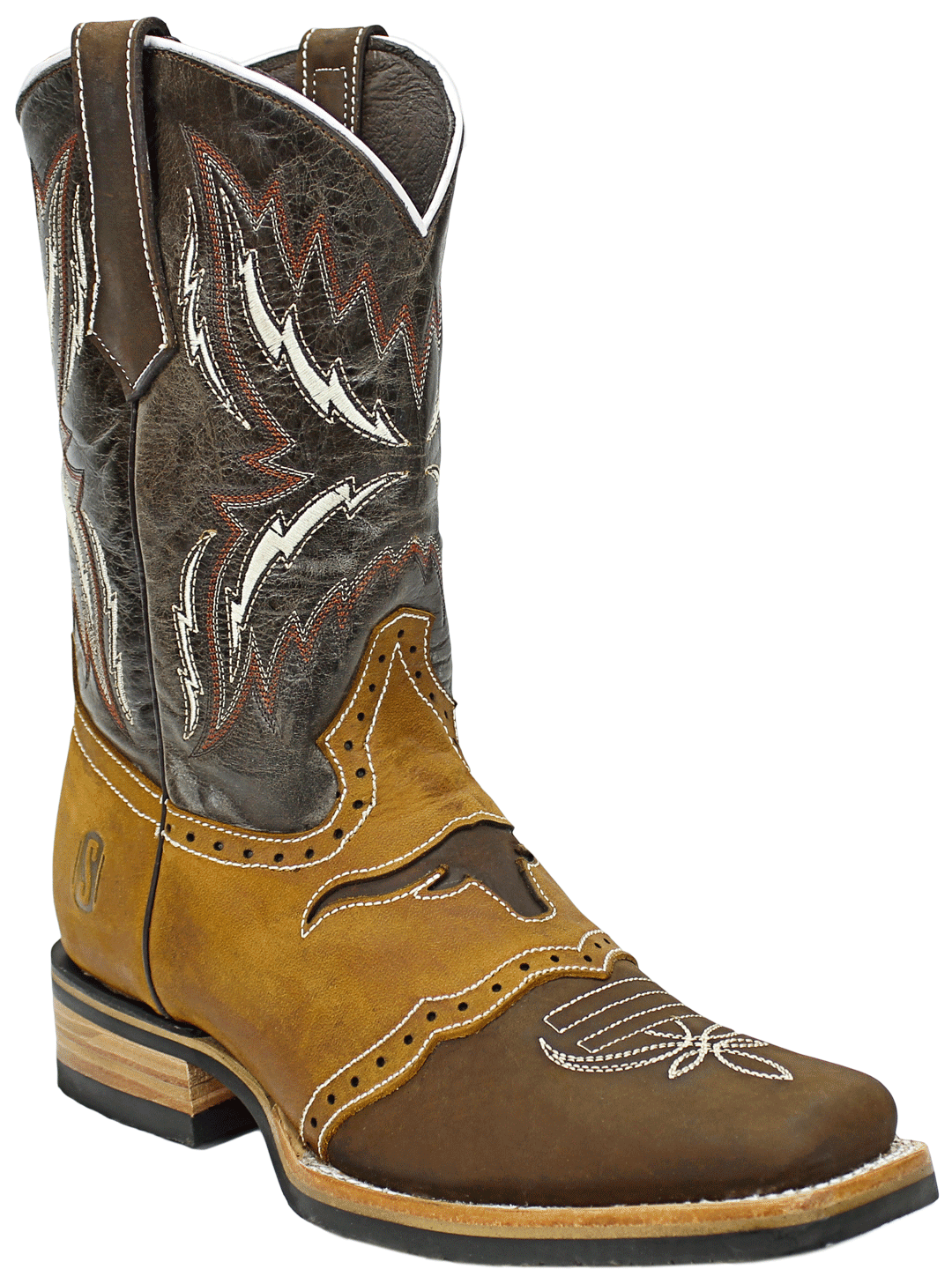 Silverton® Longhorn All Leather Square-Toe Boots (Brown)