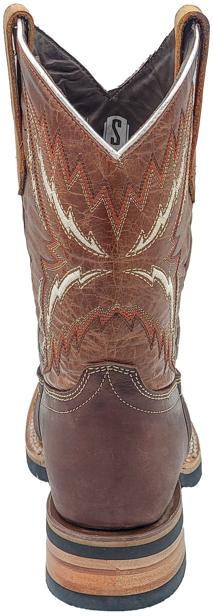 Silverton Longhorn All Leather Square-Toe Boots (Tobacco)