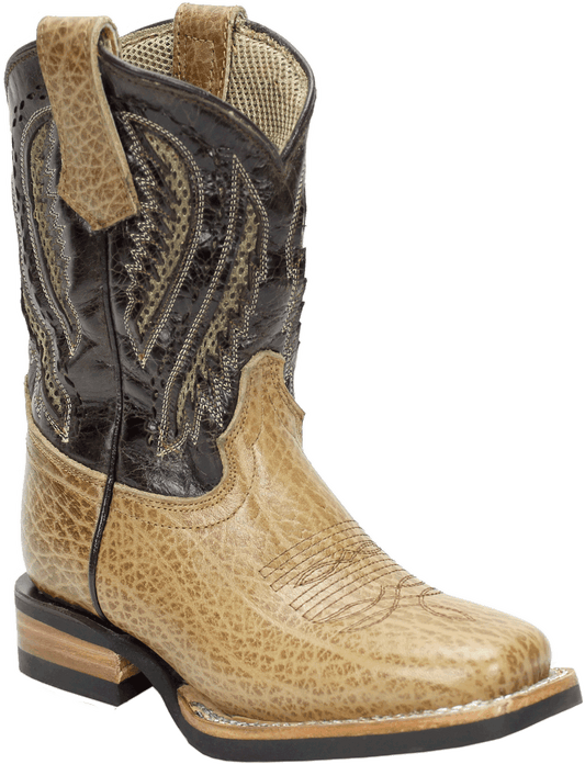 Silverton® Kids Alamo All Leather Square Toe Boots (Tan)