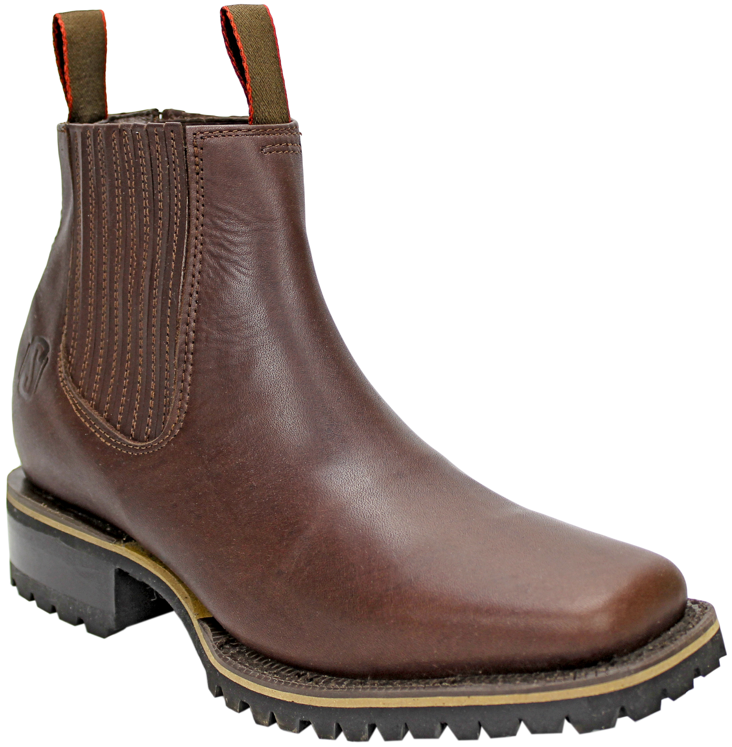 Silverton Tractor Sole Leather Short Boot (Brown)